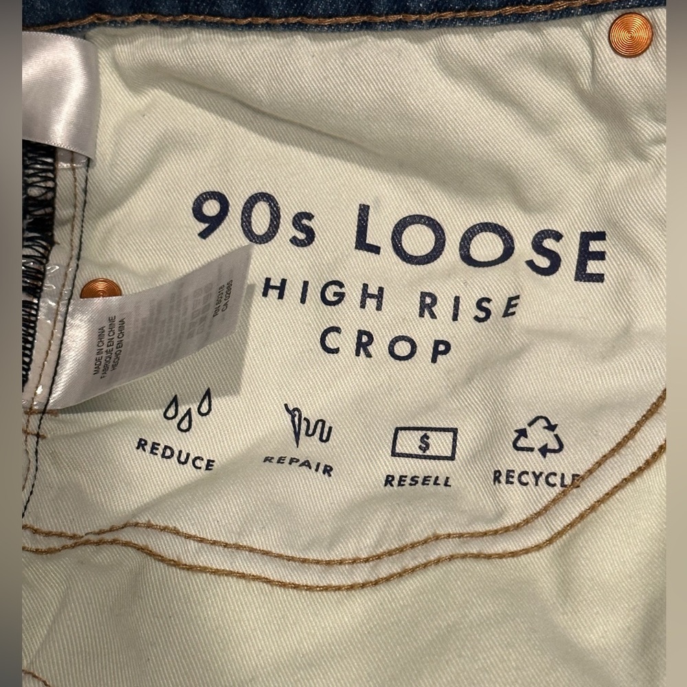 Lucky Brand Jeans 90s loose high rise crop - Picture 3 of 6